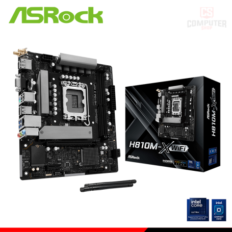 PLACA ASROCK H810M-X WIFI M.ATX DDR5 LGA 1851 (PN:90-MXBS60-A0UAYAZ)