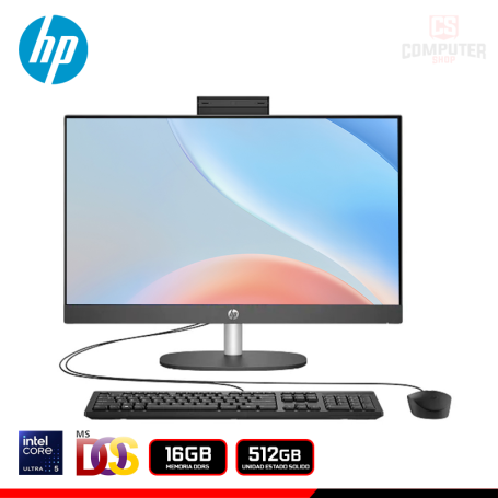 AIO HP PROONE 240 G10 ULTRA5-125U 23.8" FHD/MEMORIA 16GB DDR5/SSD 512GB/FREEDOS (PN:CQ1V5LT ABM)