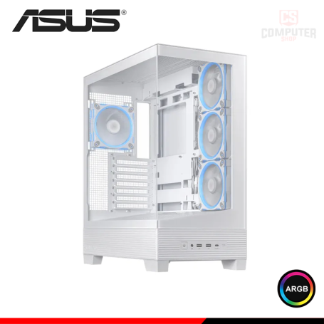 CASE ASUS A31 PLUS ARGB WHITE SIN FUENTE VIDRIO TEMPLADO MID TOWER (PN:90DC00R0-B18000)
