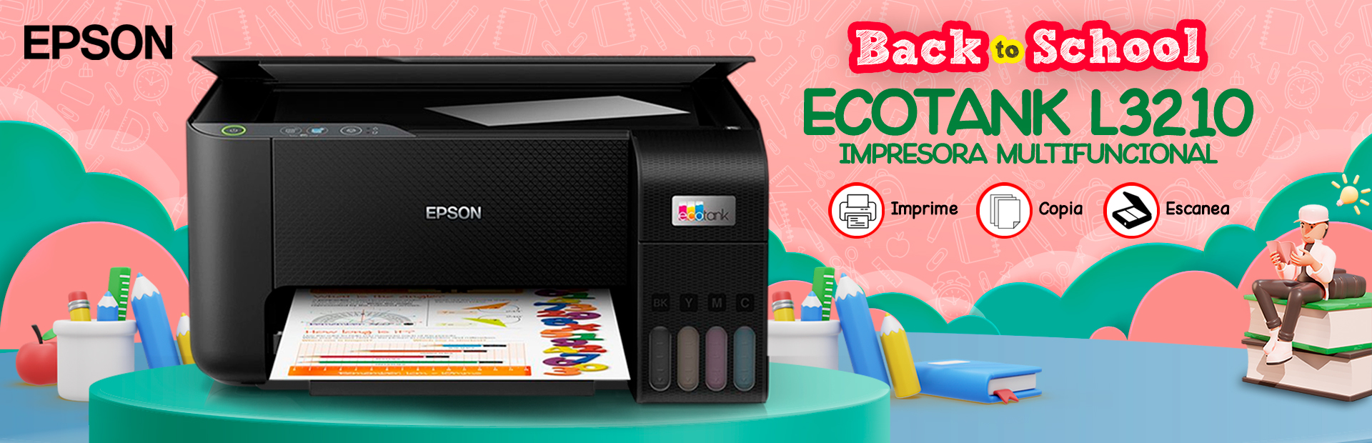 IMPRESORA EPSON ECOTANK L3210 COMPUTERSHOP